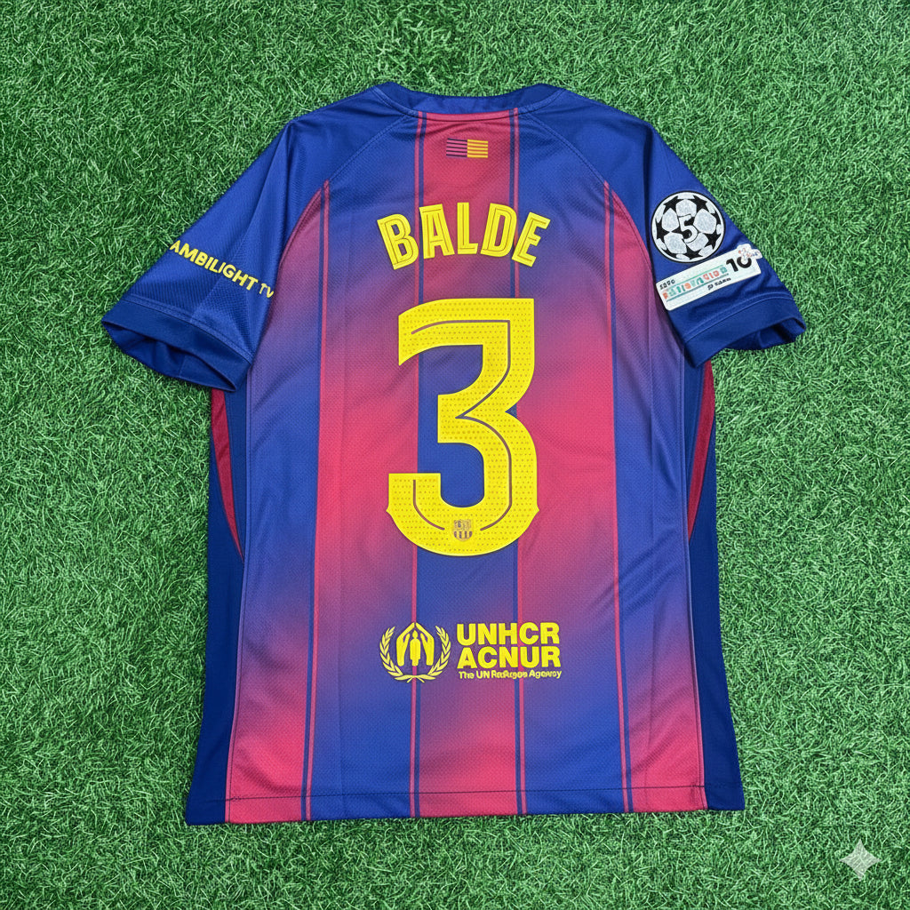 Alejandro Balde Barcelona 2025/2026 Season Football Jersey Kit
