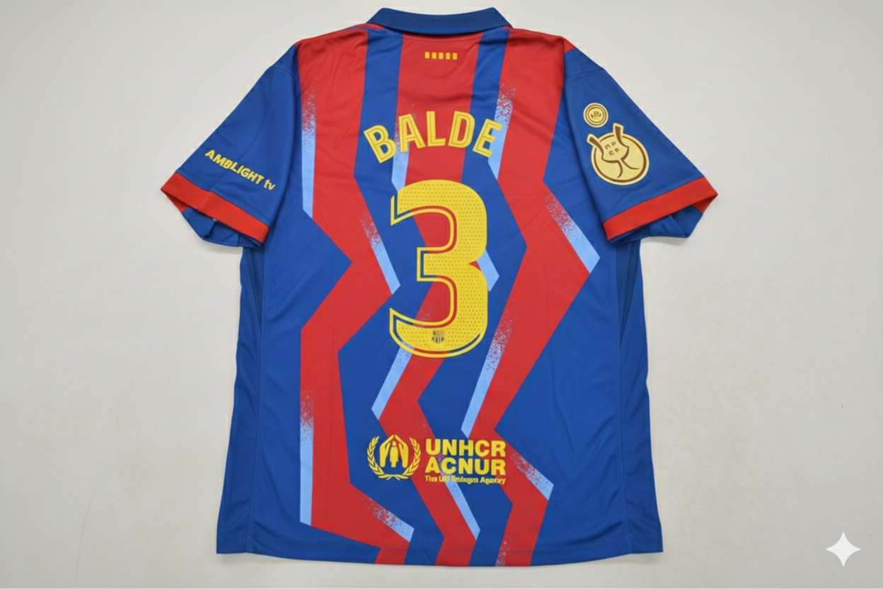 Alejandro Balde 3- Barcelona Supercopa de España 2026 Football Jersey