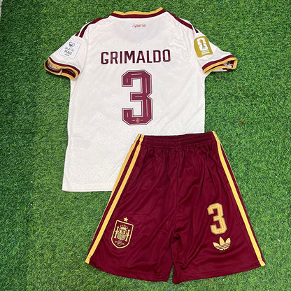 Spain World Cup 2026 Alejandro Grimaldo #3 Away Kids Kit Football Jersey