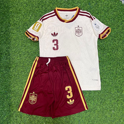 Spain World Cup 2026 Alejandro Grimaldo #3 Away Kids Kit Football Jersey