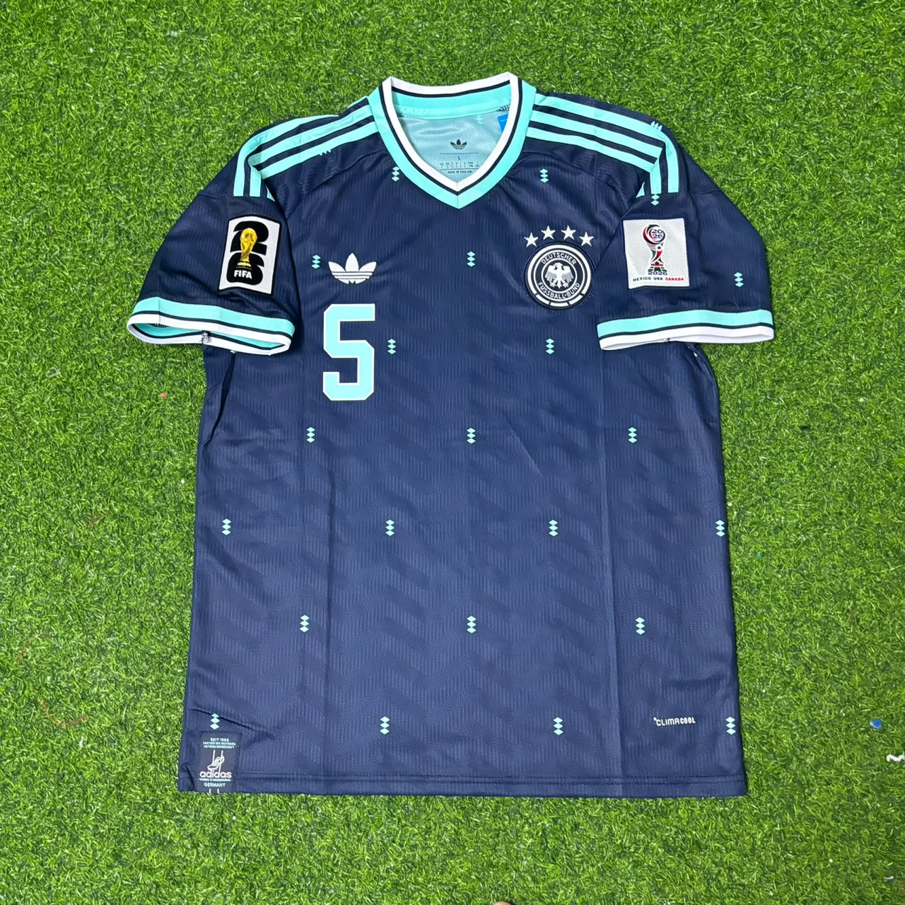 Germany World Cup 2026 Aleksandar Pavlović #5 Away Blue Football Jersey