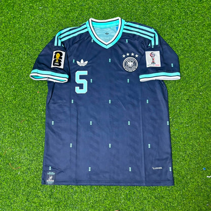 Germany World Cup 2026 Aleksandar Pavlović #5 Away Blue Football Jersey