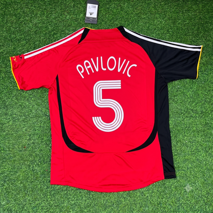Aleksandar Pavlovic Germany Red Black Retro Football Jersey Kit