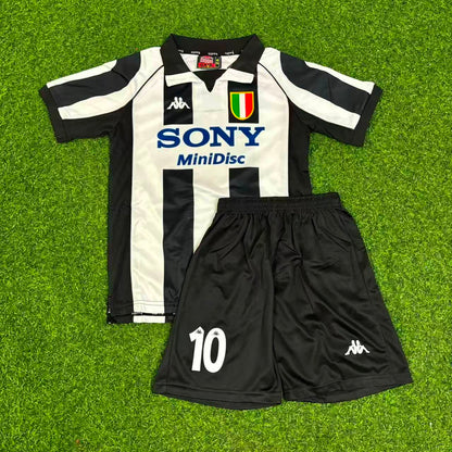 Juventus 1997 Alessandro Del Piero #10 1998 Home Retro Kids Football Jersey