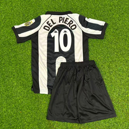 Juventus 1997 Alessandro Del Piero #10 1998 Home Retro Kids Football Jersey