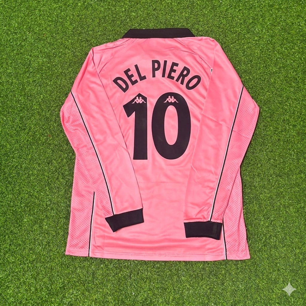Alessandro Del Piero #10 Juventus 1995 Pink Football Jersey Kit