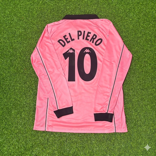 Alessandro Del Piero #10 Juventus 1995 Pink Football Jersey Kit