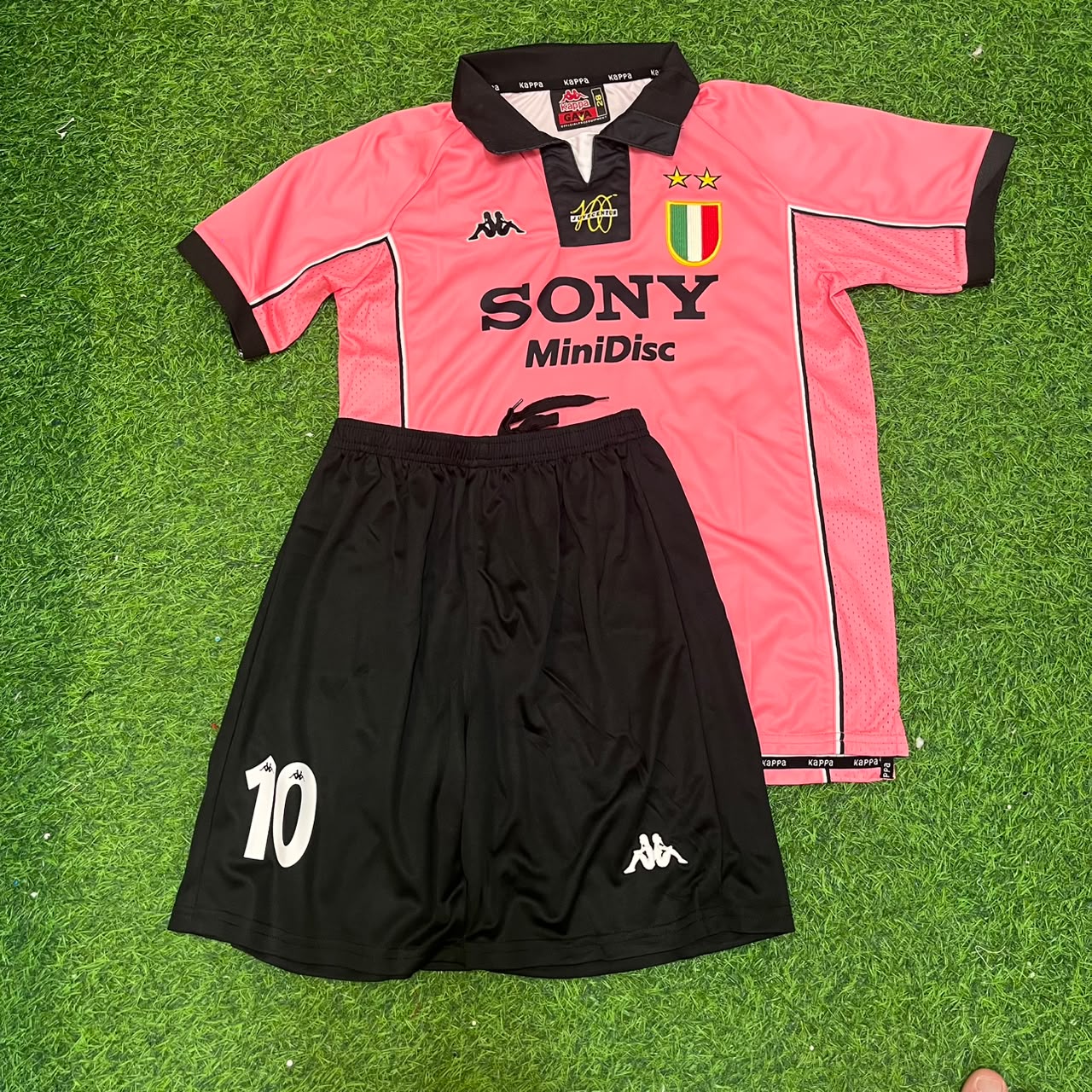 Alessandro Del Piero #10 Juventus 1996 1998 Retro Pink Kids Football Jersey