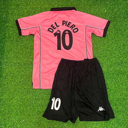 Alessandro Del Piero #10 Juventus 1996 1998 Retro Pink Kids Football Jersey