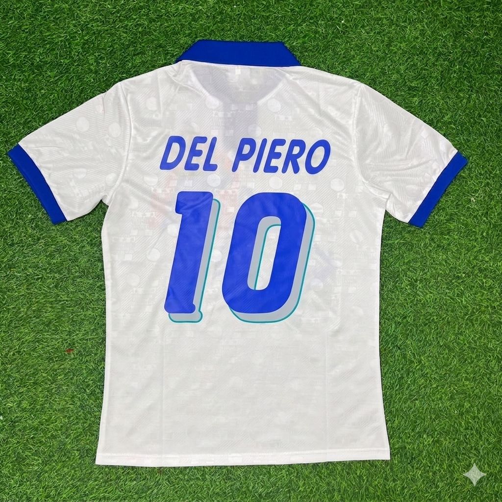 Alessandro Del Piero Italy White Retro Football Jersey