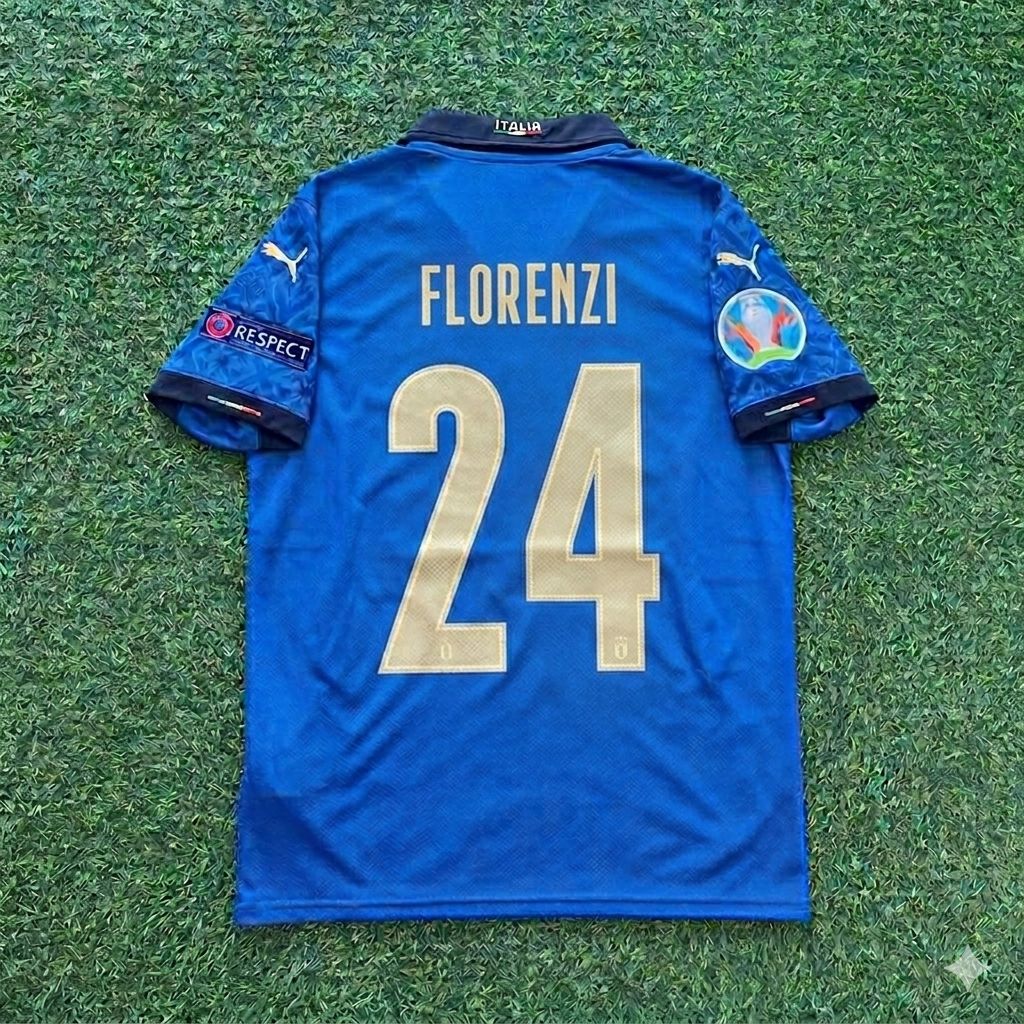 Italy EURO 2020 Alessandro Florenzi #24 Final Retro Football Jersey