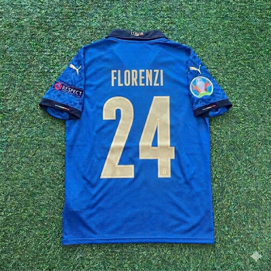 Italy EURO 2020 Alessandro Florenzi #24 Final Retro Football Jersey