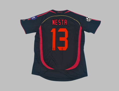 Alessandro Nesta 13 - AC Milan 2006 - 2007 Retro Football Jersey Kit
