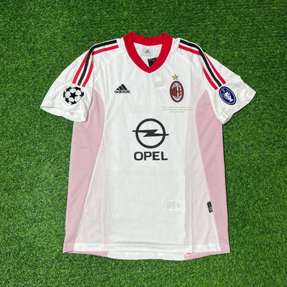 Alessandro Nesta AC Milan 2003 Champions League Final White Retro Football Jersey Kit