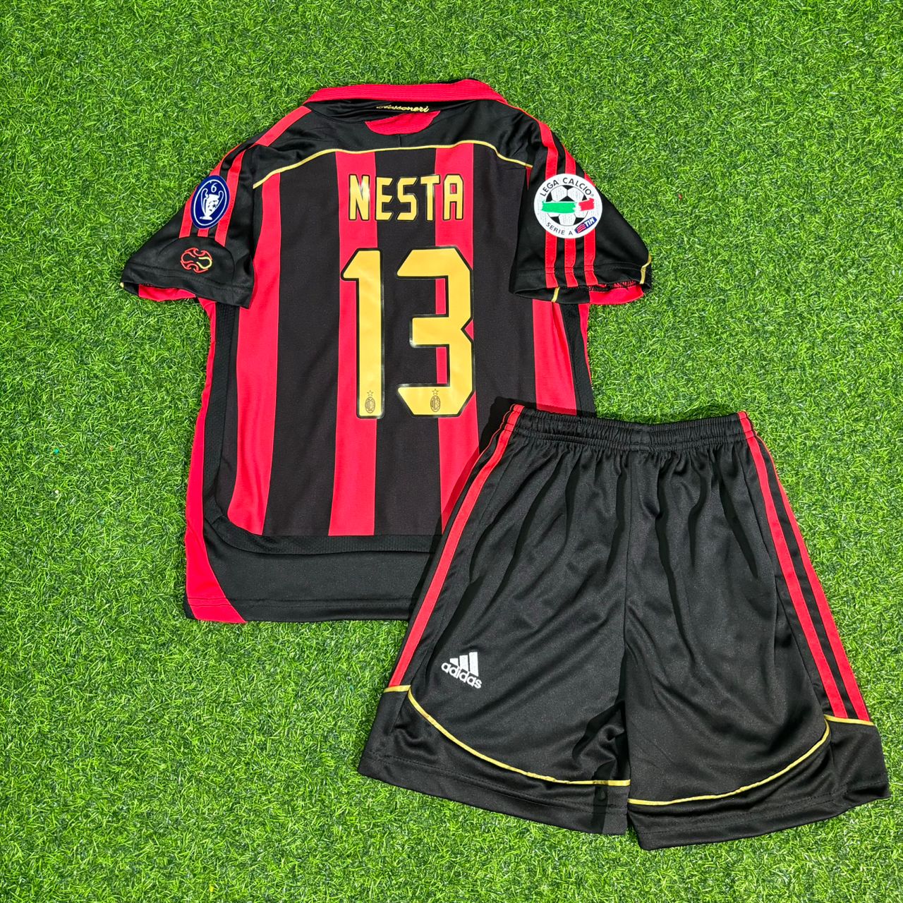 Alessandro Nesta AC Milan 2006-2007 Retro Kids Football Jersey Kinder