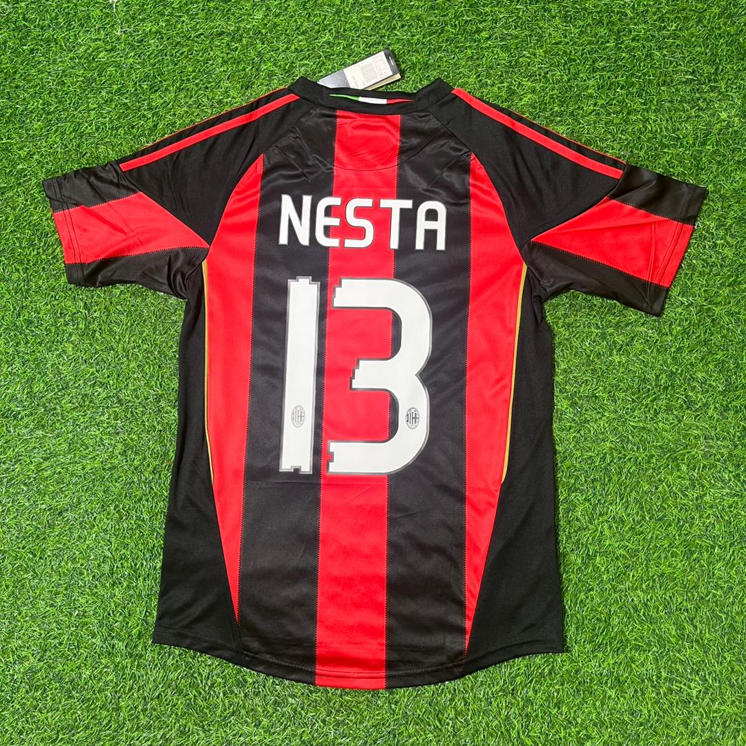 Alessandro Nesta AC Milan 2010/2011 Retro Football Jersey Kit