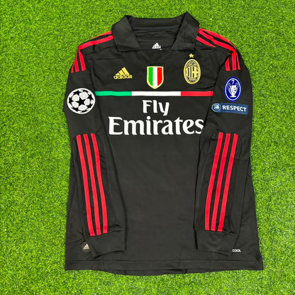 Alessandro Nesta AC Milan 2011/12 Red & Black Retro Football Jersey Collection