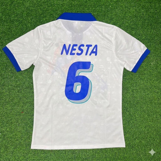 Alessandro Nesta Italy White Retro Football Jersey