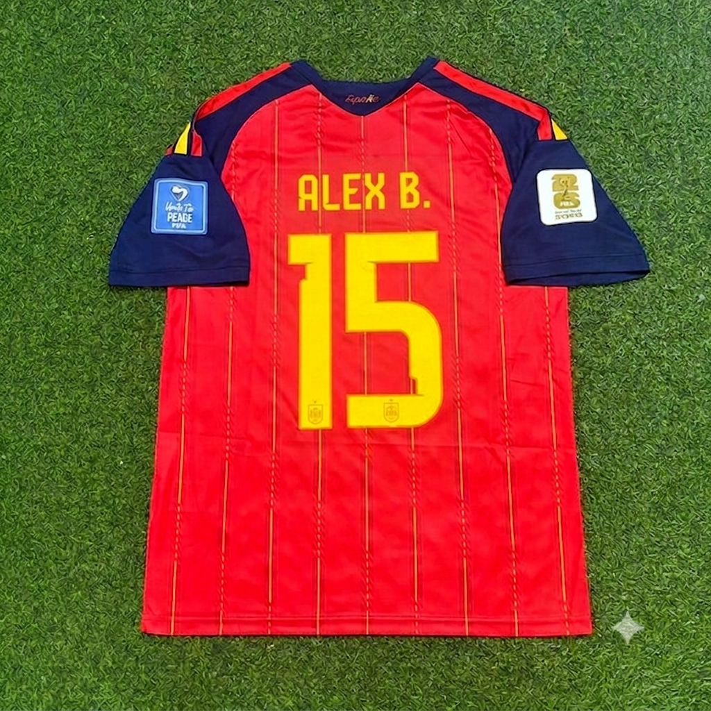 Spain World Cup 2026 Alex Baena #15 Home Football Jersey