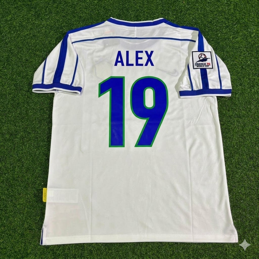 Brazil World Cup 1998 Alex De Souza #19 Retro Football Jersey