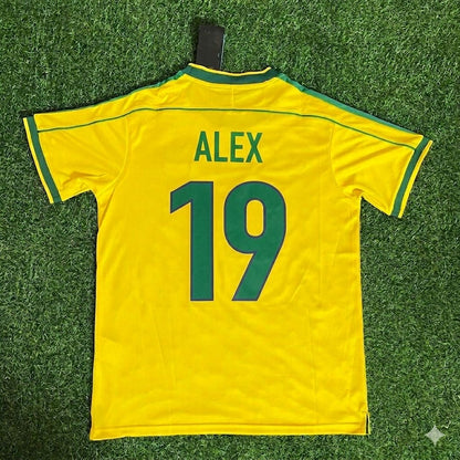 Brazil World Cup 1998 Alex de Souza #19 Retro Football Jersey Kit