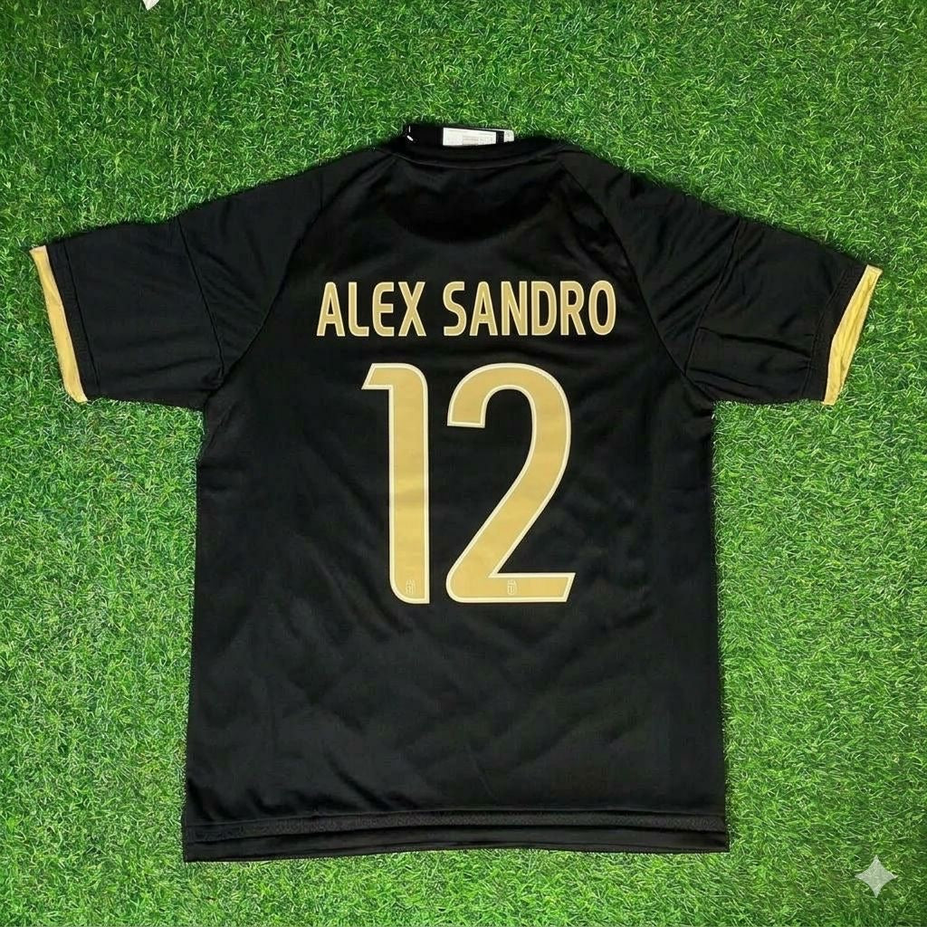 Alex Sandro 12- Juventus Retro Black Football Jersey Kit