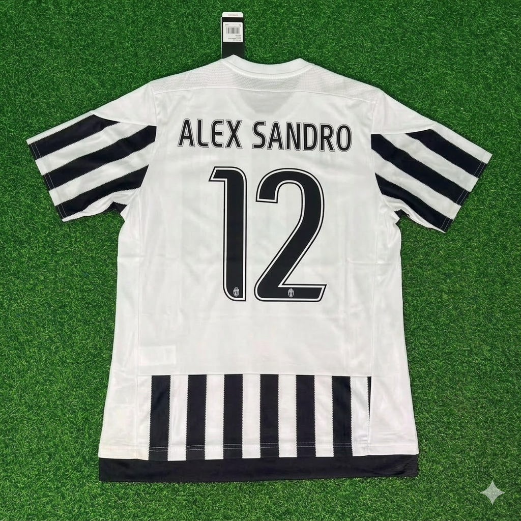 Alex Sandro 12-Juventus 2015-2016 Retro Home Football Jersey