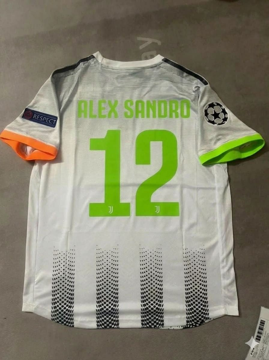 Alex Sandro 12 Juventus 2019/20 Home Football Jersey Retro Kit