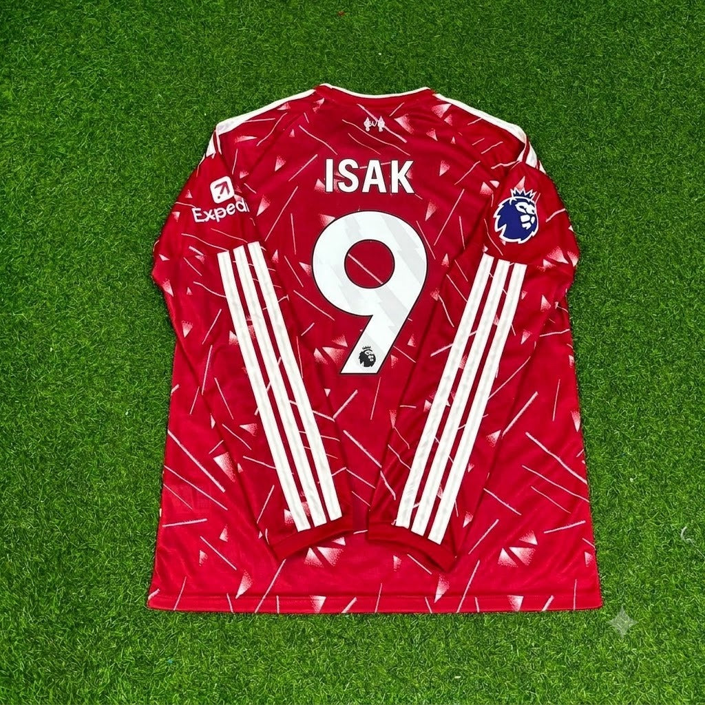 Alexander Isak Liverpool 2027 Long Sleeve Home Football Jersey Kit