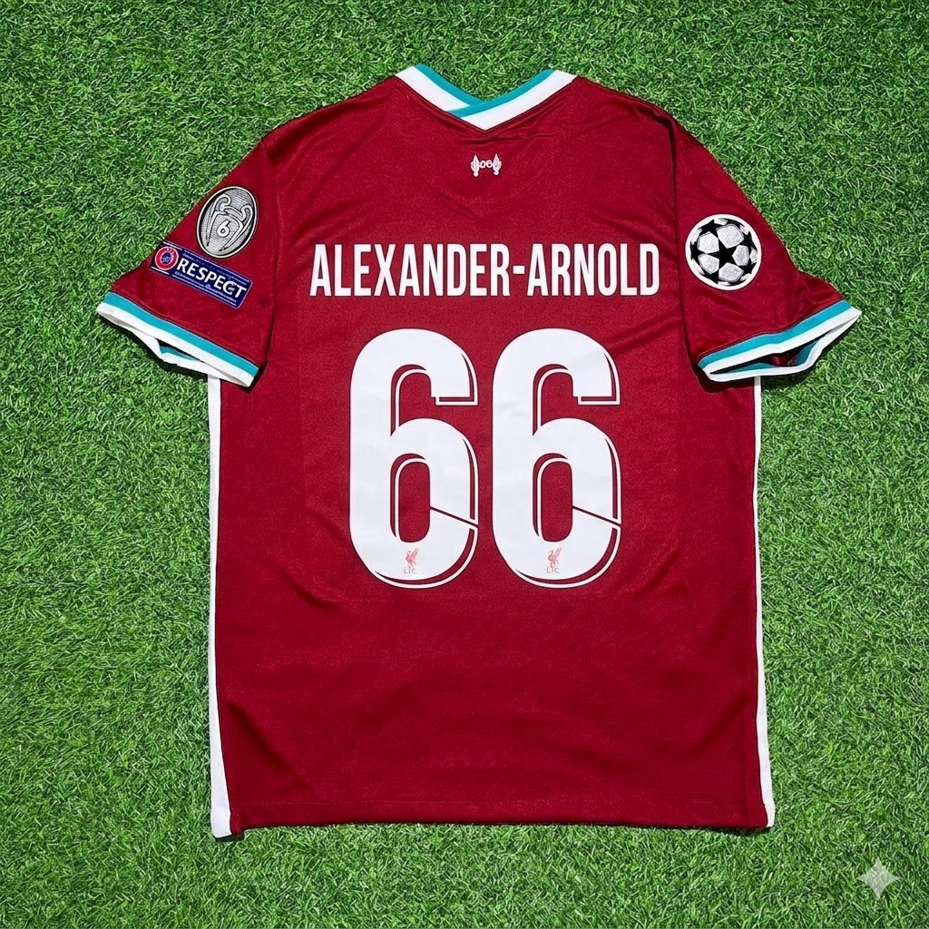 Trent Alexander-Arnold 66# Liverpool 2019 2020 Home Retro Football Jersey Kit