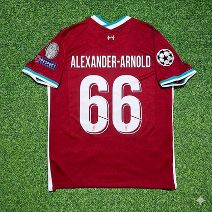 Trent Alexander-Arnold 66# Liverpool 2019 2020 Home Retro Football Jersey Kit
