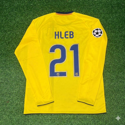 Alexander Hleb FC Barcelona 08/09 Season Yellow Away Retro Football Jersey