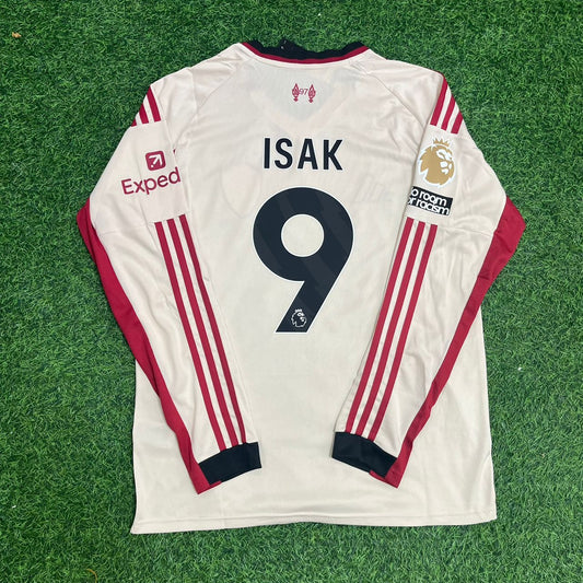 Alexander Isak Liverpool 2025 Away Long Sleeve Football Jersey