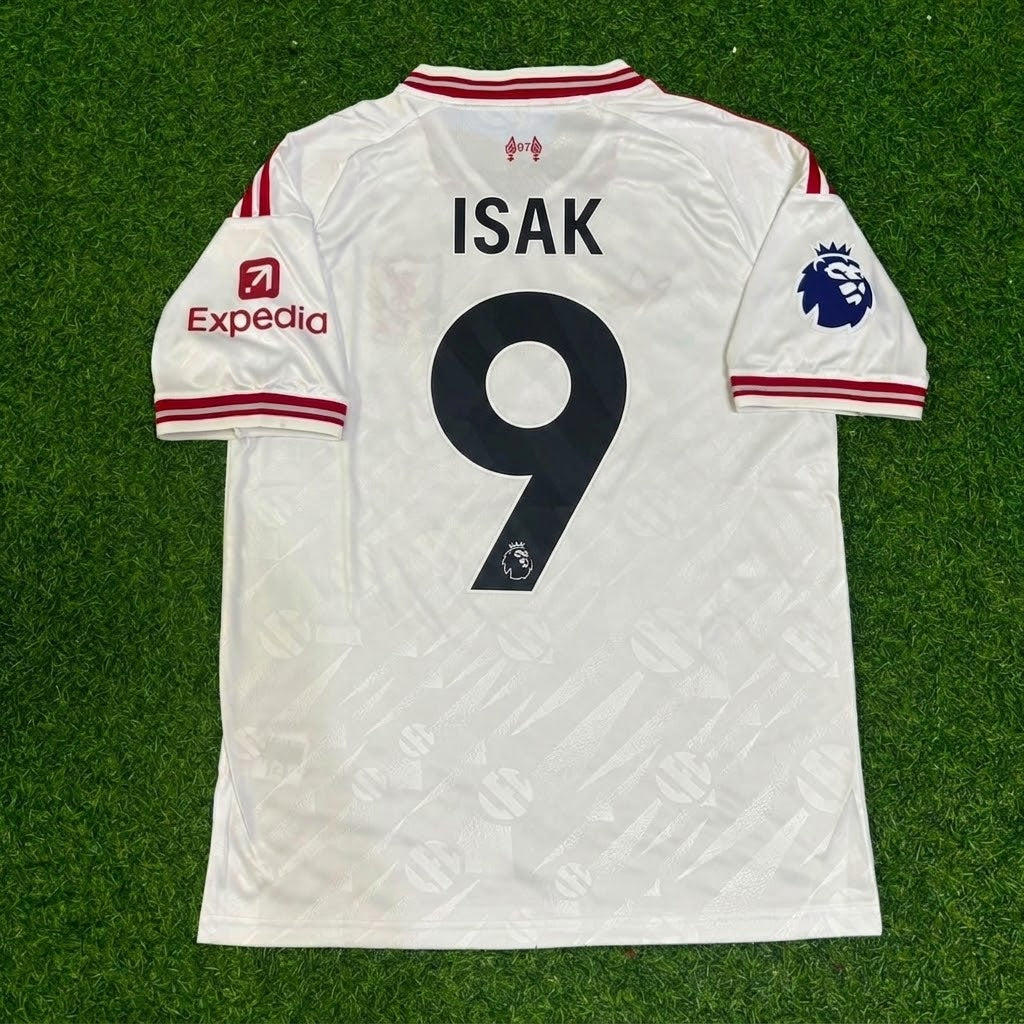 Alexander Isak #9 Liverpool 2027 White Away Football Jersey