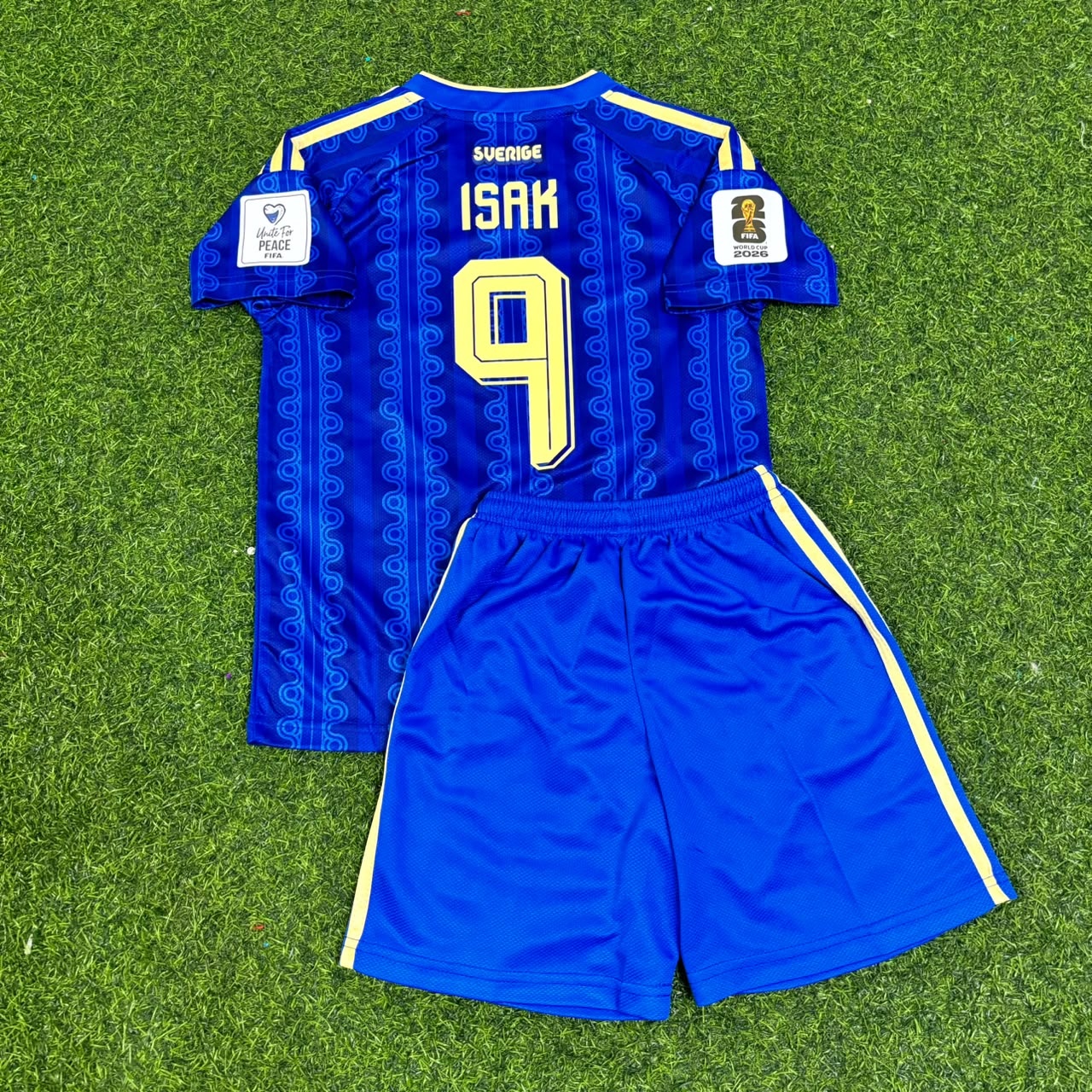 Alexander Isak Sweden 2026 World Cup Away Blue Kids Football Jersey
