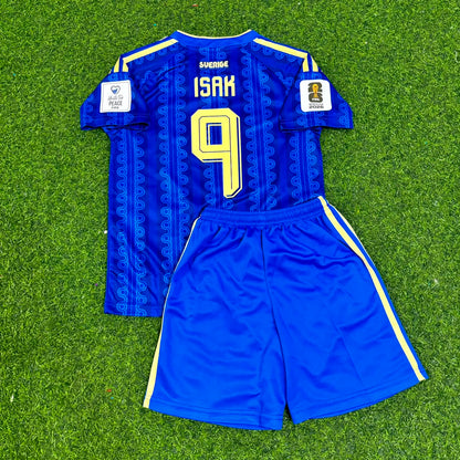 Alexander Isak Sweden 2026 World Cup Away Blue Kids Football Jersey