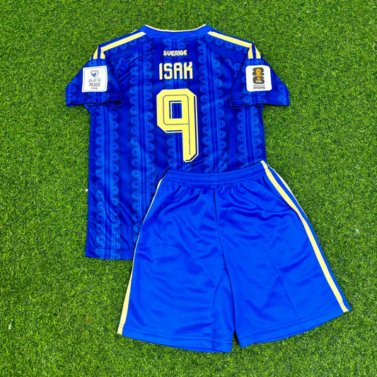 Alexander Isak Sweden 2026 World Cup Away Blue Kids Football Jersey