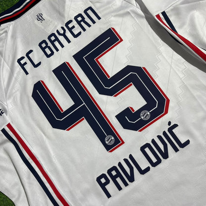 Bayern Munich 2027 Aleksandar Pavlović #45 Away Long Sleeve Football Jersey