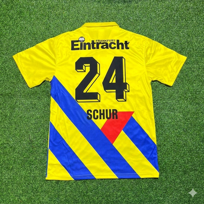 Alexander Schur Eintracht Frankfurt Retro Yellow Football Jersey Kit