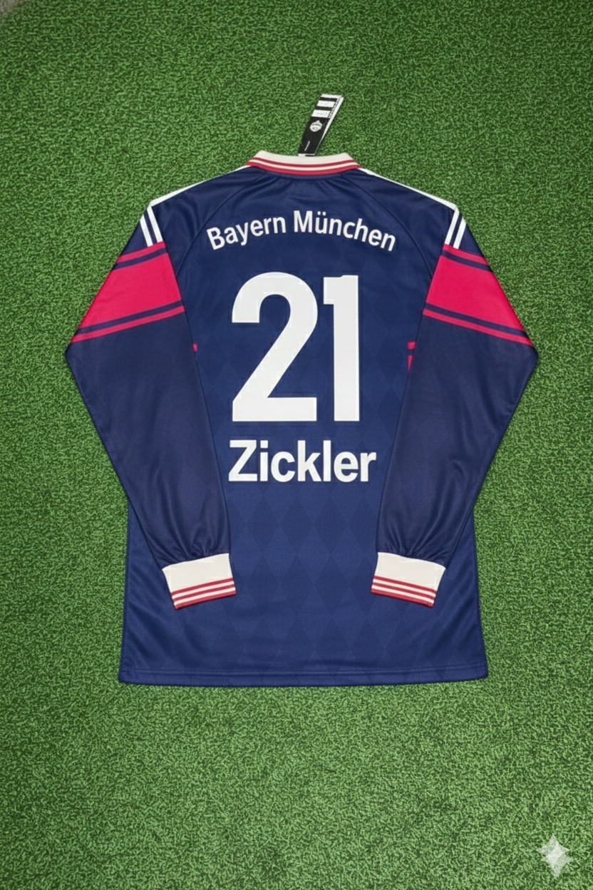 Alexander Zickler FC Bayern München 1997/98 Saison Langarm Heim Retro
