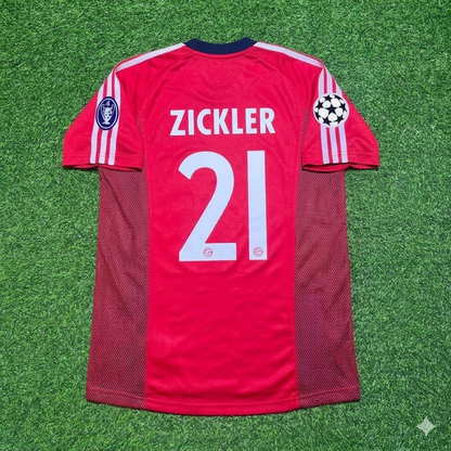 Alexander Zickler Bayern München 2002/2003 Season Home Red Retro Football Jersey