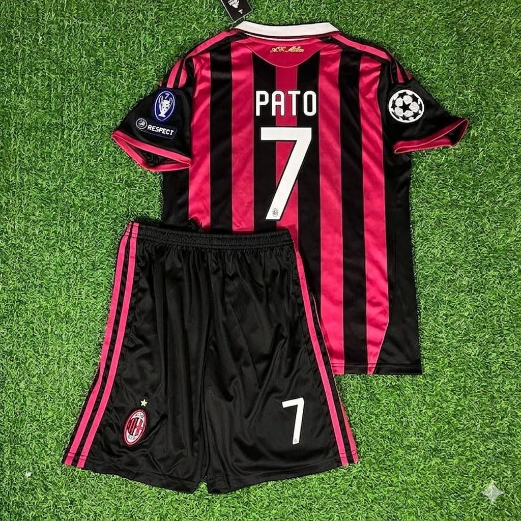 Alexandre Pato #7 AC Milan 2009/10 Retro Football Jersey Kit