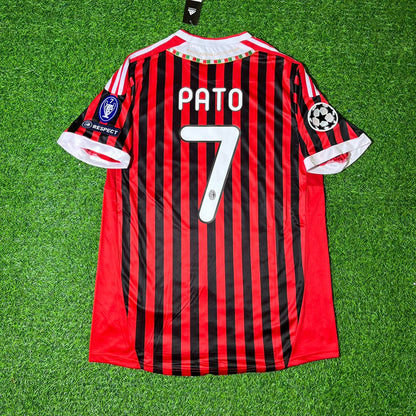 Alexandre Pato 7 - AC Milan Home 2011/12 Retro Football Jersey Kit