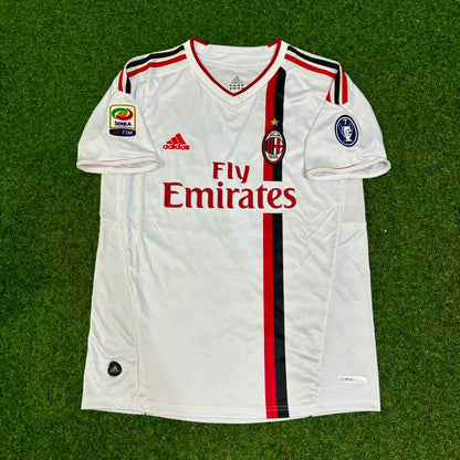 Alexandre Pato #7 Milan 2011-2012 White Away Retro Football Jersey Kit