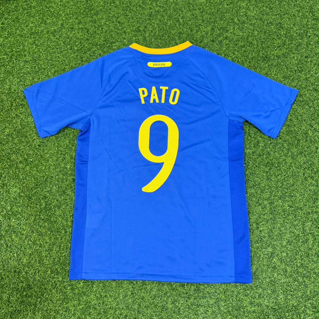 Alexandre Pato Brazil 2010 World Cup Retro Blue Football Jersey
