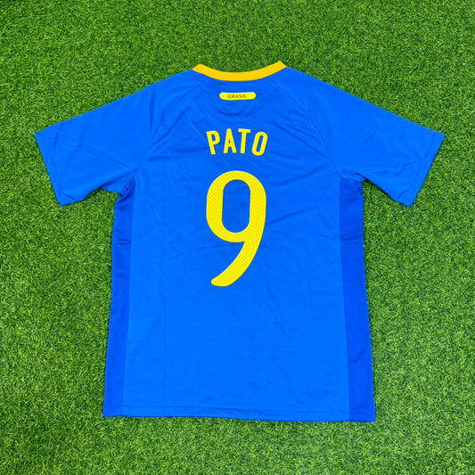Alexandre Pato Brazil 2010 World Cup Retro Blue Football Jersey