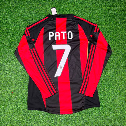 Alexandre Pato AC Milan 2010-2011 Home Long Sleeve Retro Football Jersey Kit