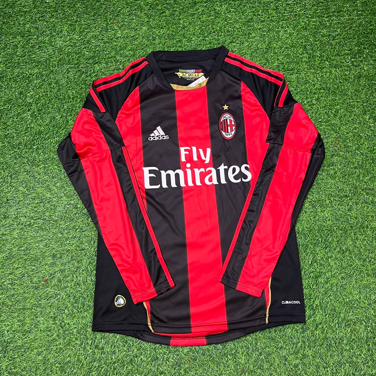 Alexandre Pato AC Milan 2010-2011 Home Long Sleeve Retro Football Jersey Kit