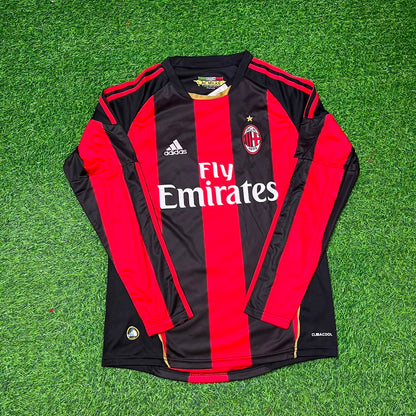 Alexandre Pato AC Milan 2010-2011 Home Long Sleeve Retro Football Jersey Kit