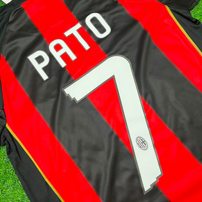 Alexandre Pato AC Milan 2010-2011 Home Long Sleeve Retro Football Jersey Kit